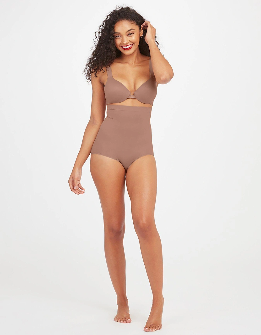 High Waisted Seamless Shaping Control Panty - Café Au Lait