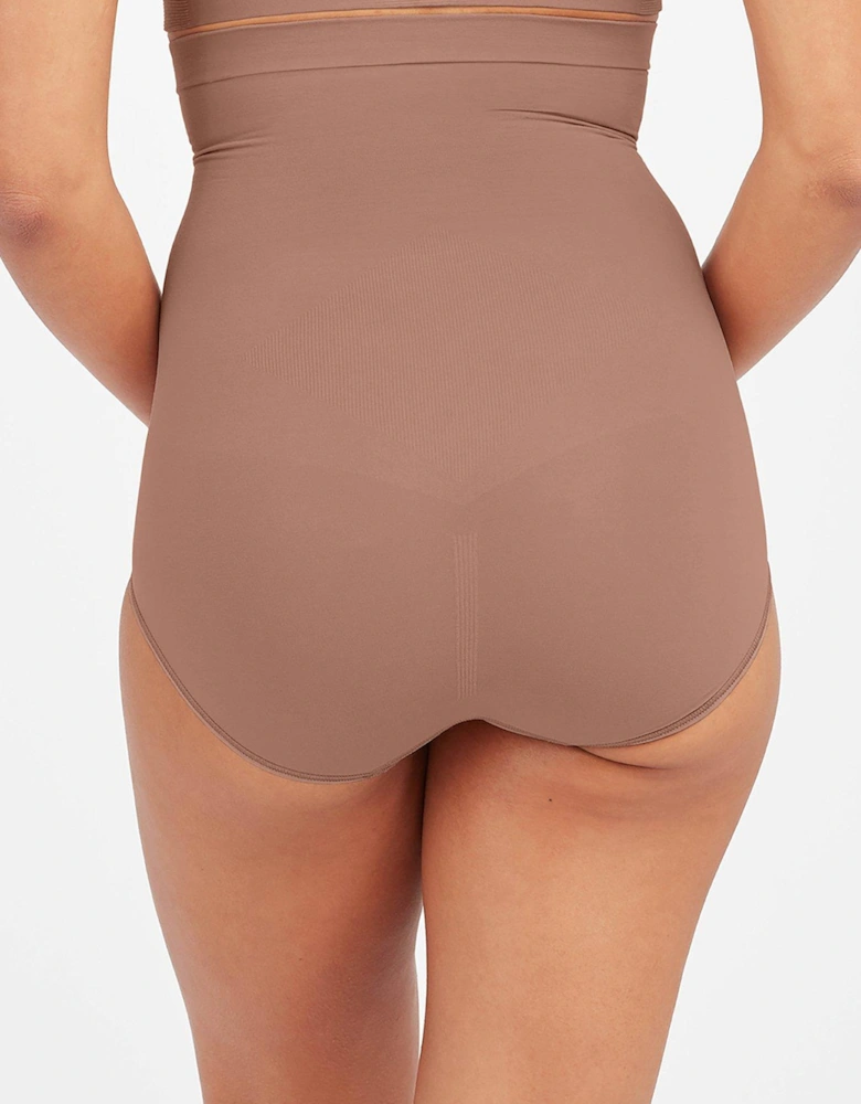 High Waisted Seamless Shaping Control Panty - Café Au Lait