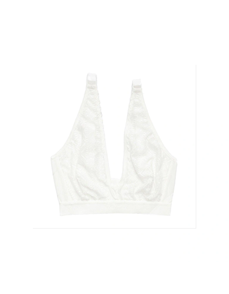 The Diamond Lace Fuller Cup Bra - White