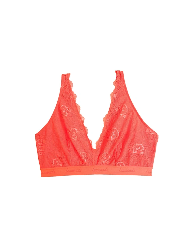 Lace Fuller Cup Bra - Neon Orange