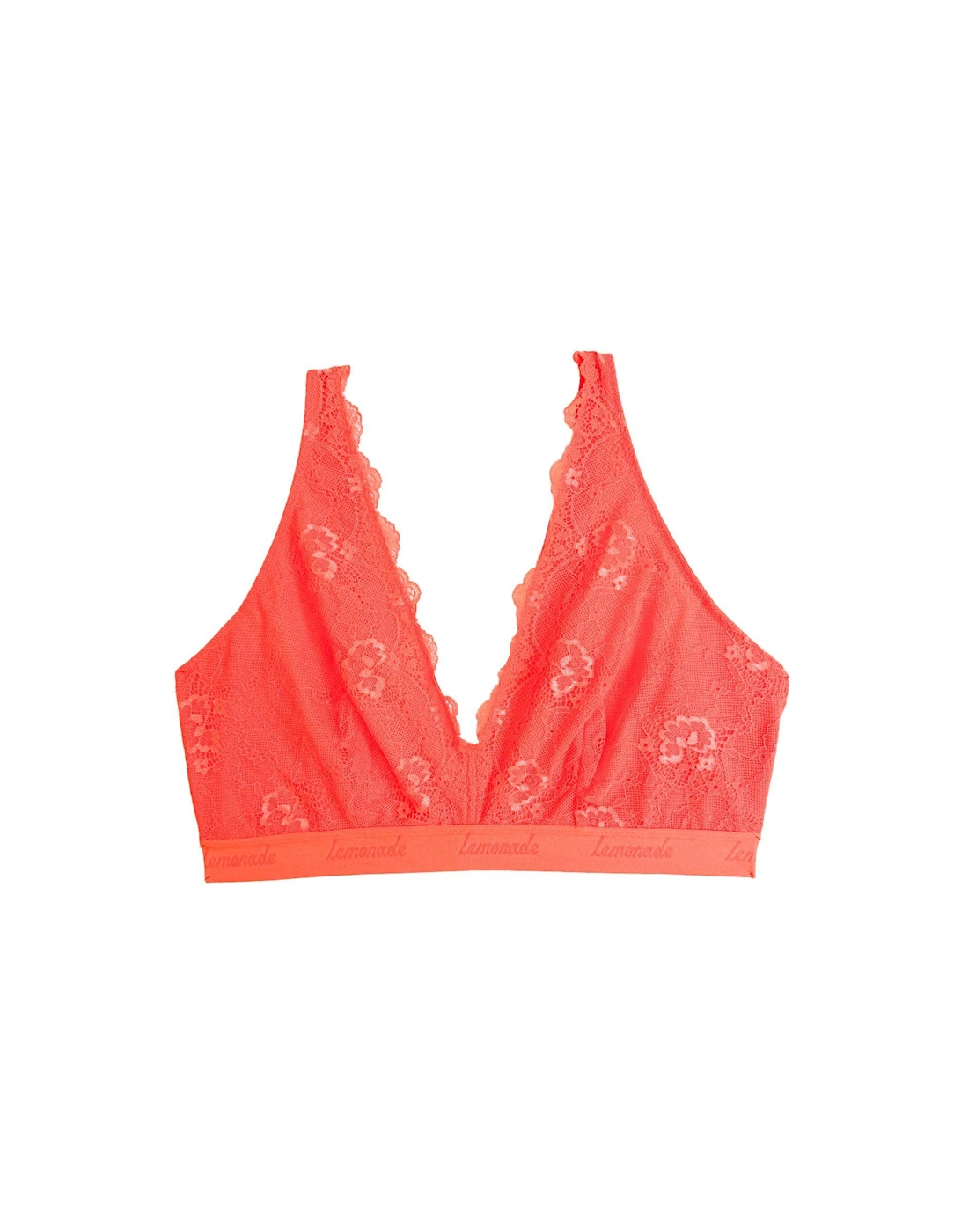 Lace Fuller Cup Bra - Neon Orange