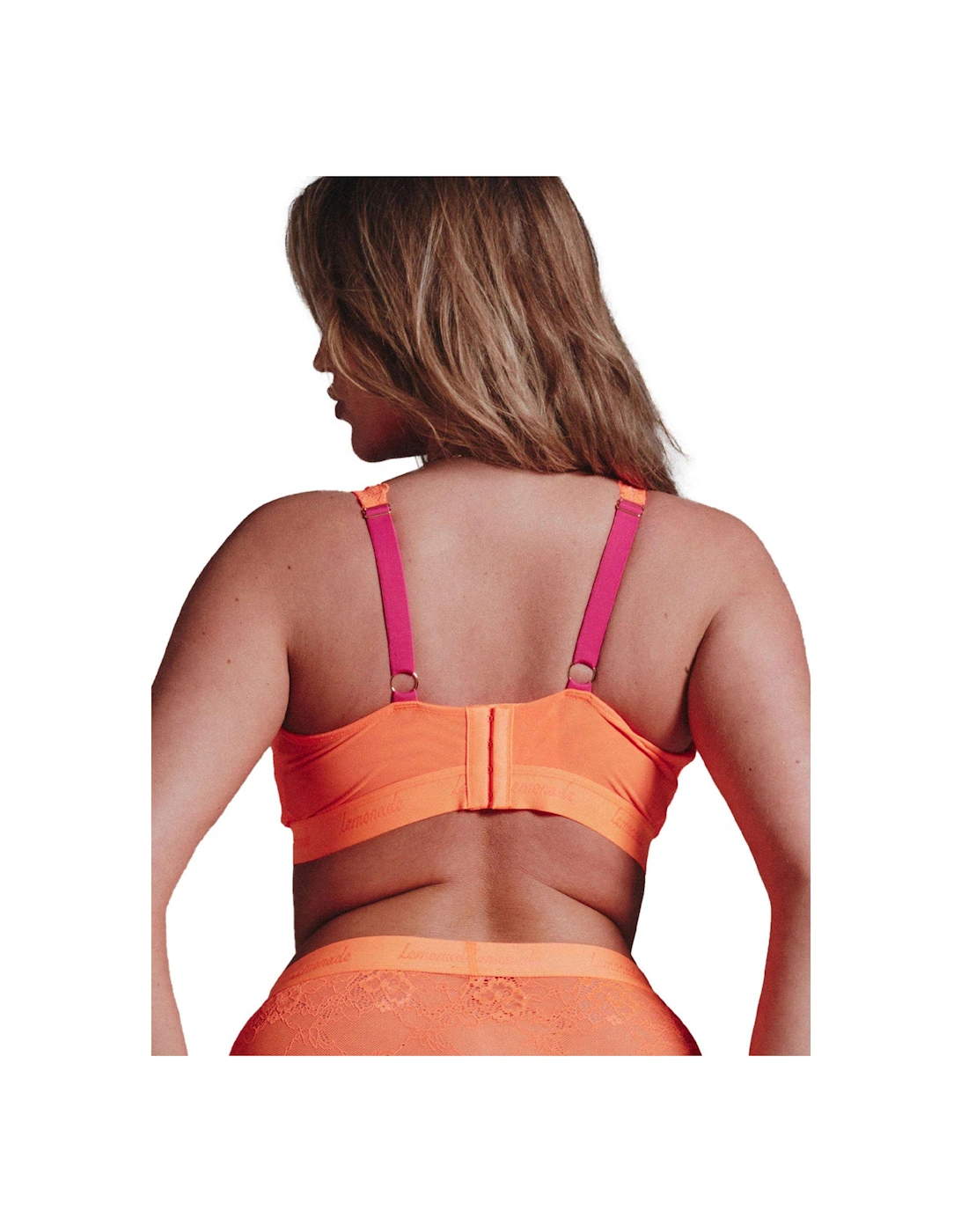 Lace Fuller Cup Bra - Neon Orange