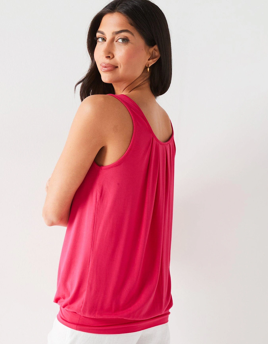 Bubble Hem Vest - Pink