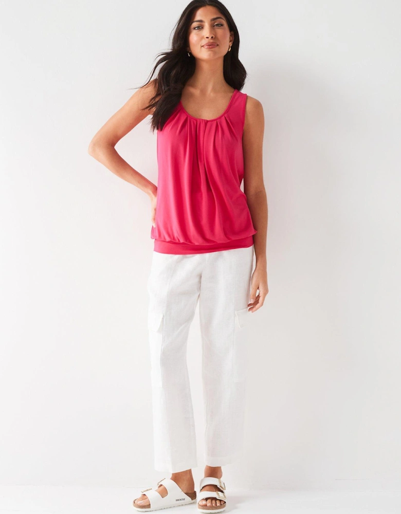 Bubble Hem Vest - Pink