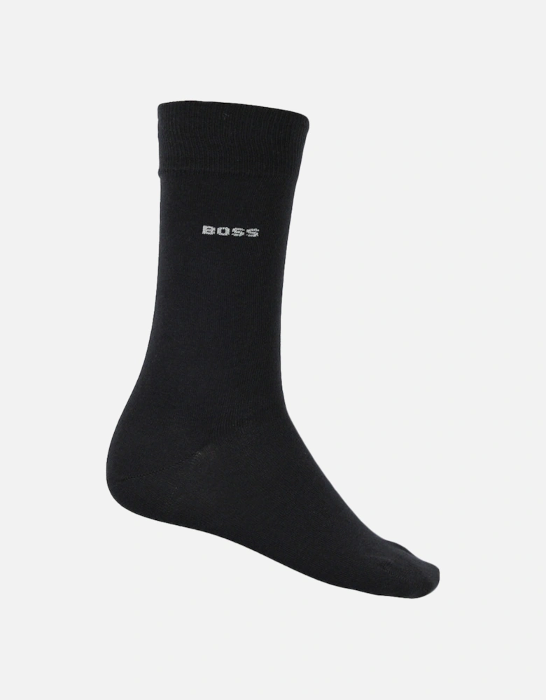 2-Pack Mixed Pattern Socks, Black