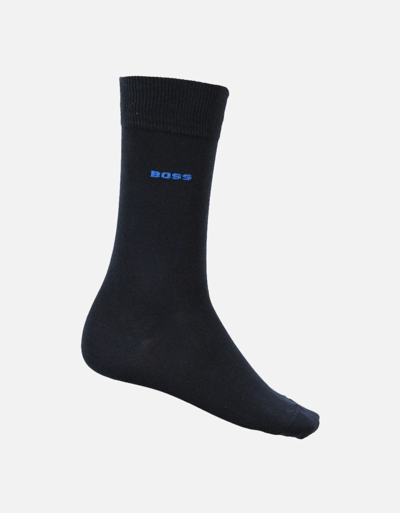 2-Pack Yarn-Effect Socks, Navy