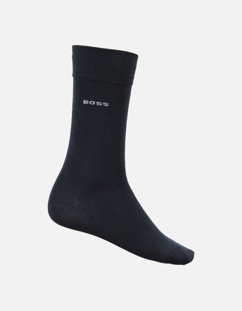 2-Pack Mixed Pattern Socks, Black/Navy
