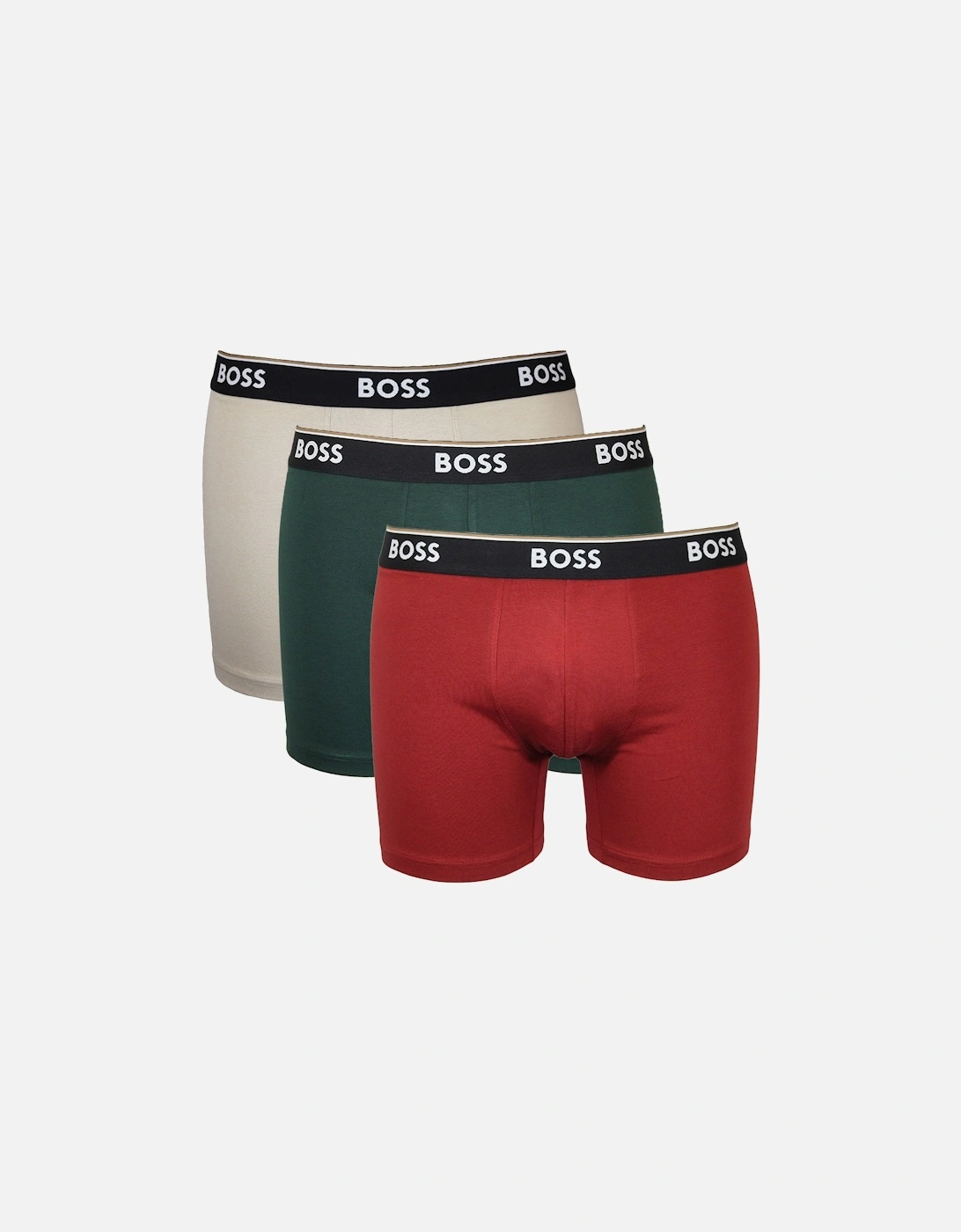 3-Pack Power Boxer Briefs, Red/Beige/Green, 7 of 6
