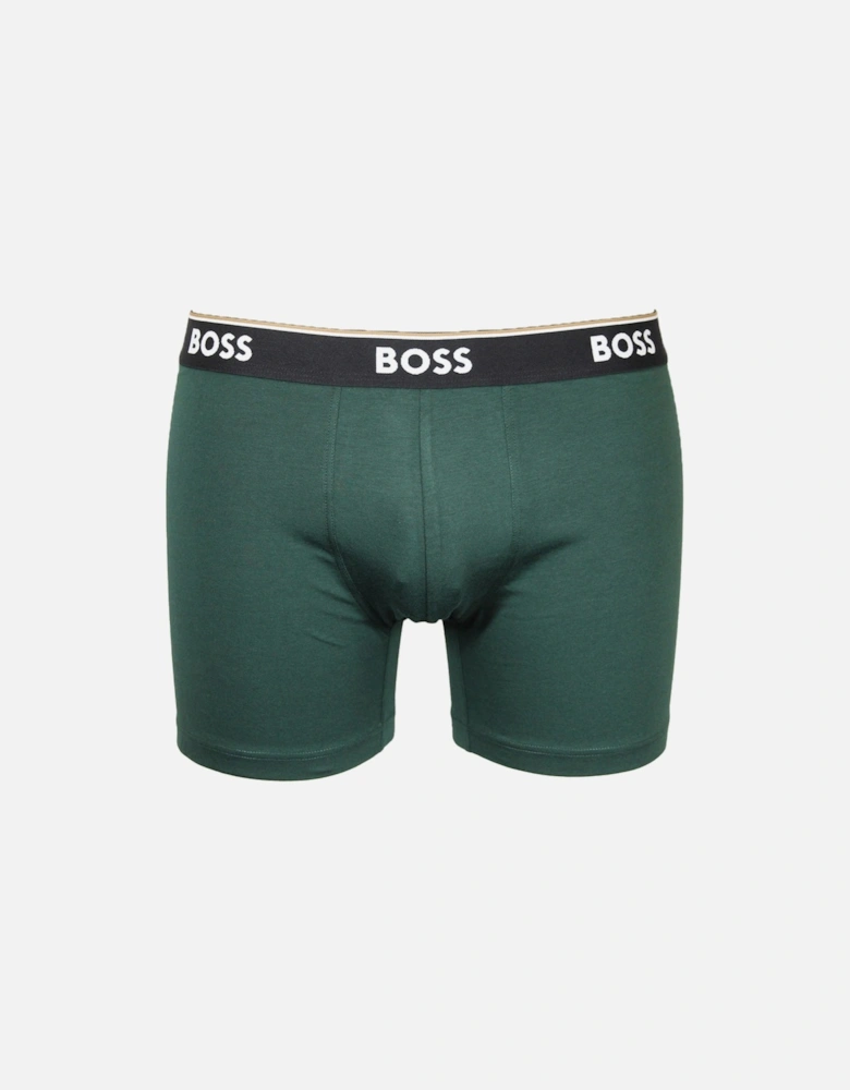 3-Pack Power Boxer Briefs, Red/Beige/Green