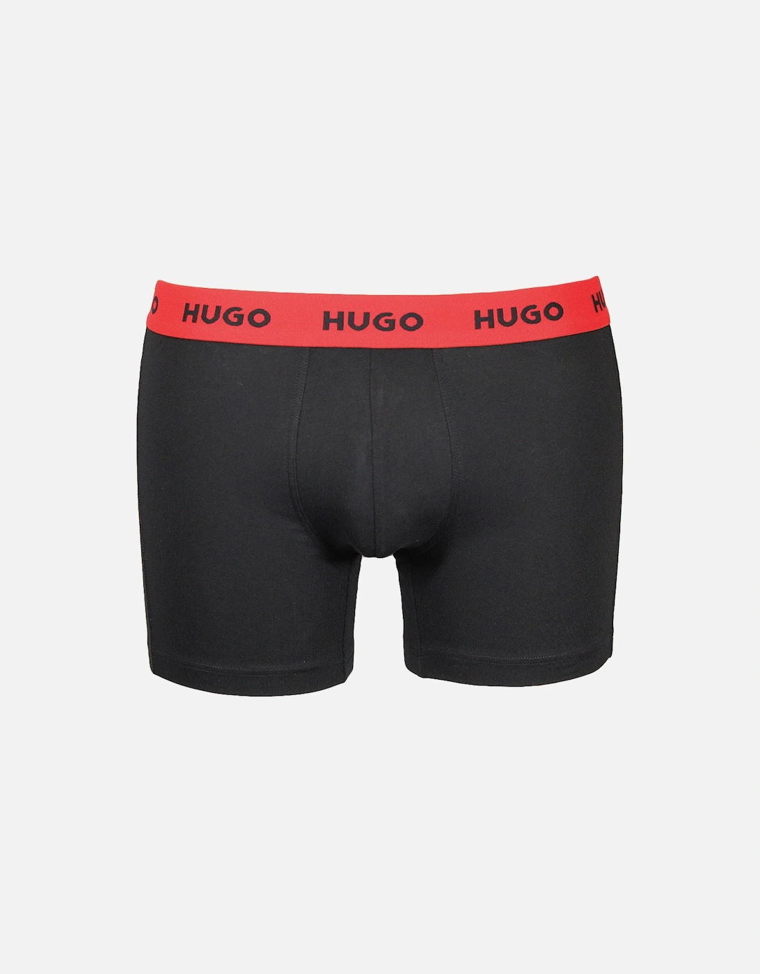 3-Pack Logo Print & Solid Boxer Briefs, Black/Khaki