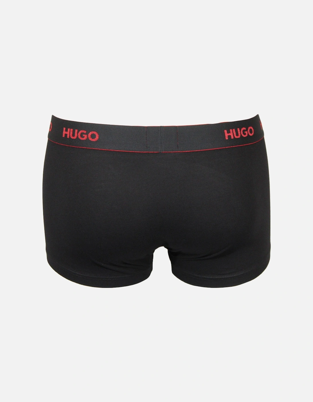 3-Pack Boxer Trunks, Black/Khaki/Red