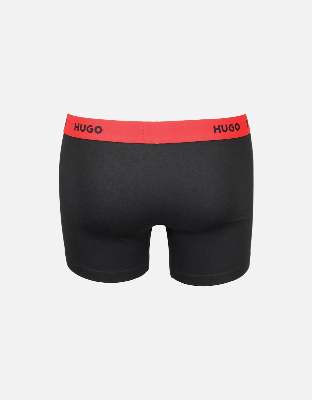 3-Pack Logo Print & Solid Boxer Briefs, Black/Khaki