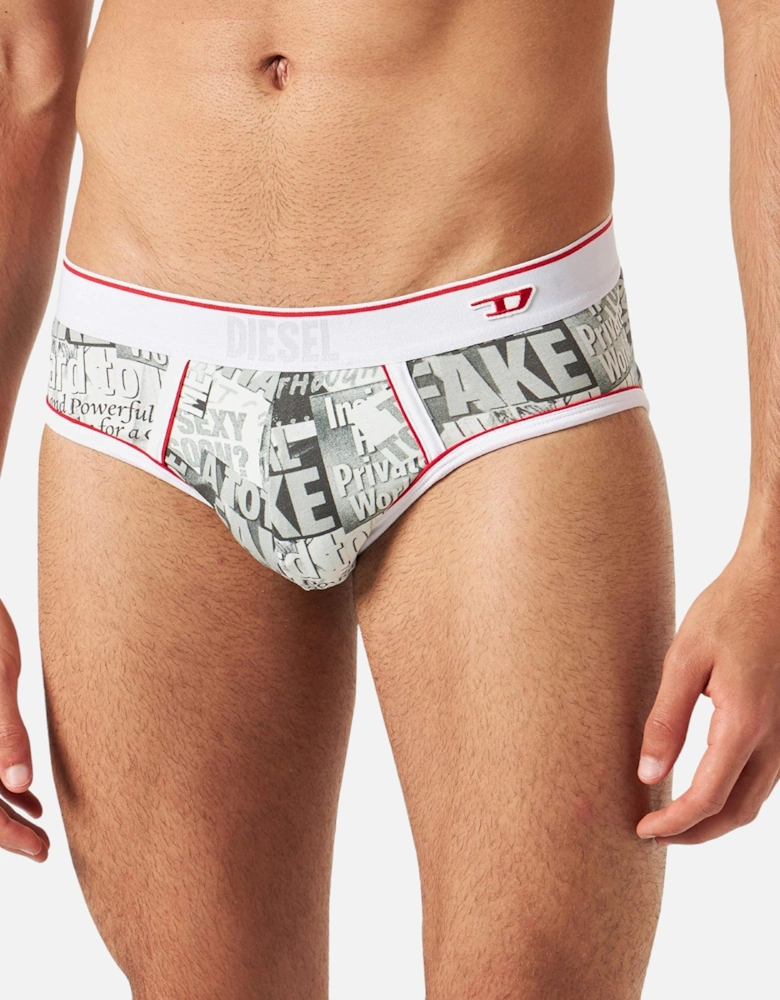 UMBR-ANDRE Mens Briefs Newspaper Print