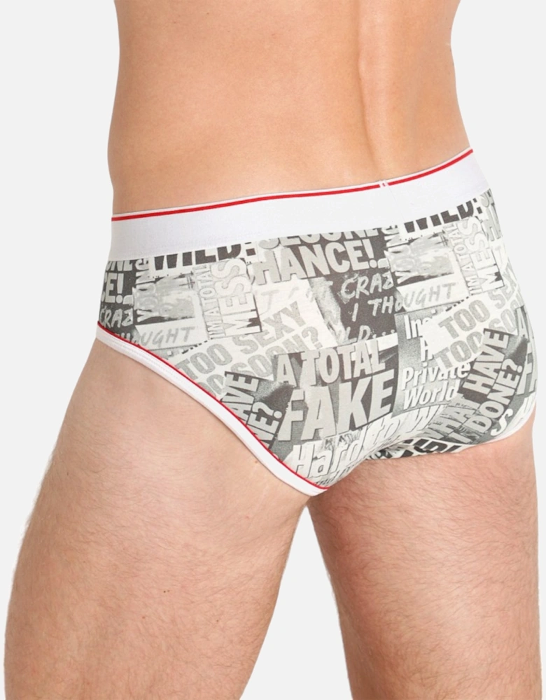 UMBR-ANDRE Mens Briefs Newspaper Print