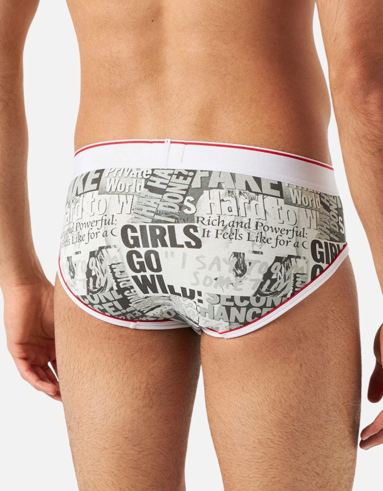 UMBR-ANDRE Mens Briefs Newspaper Print