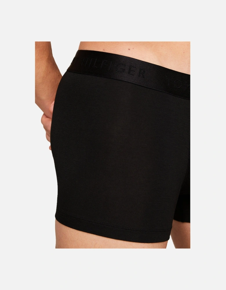 3-Pack Everyday Luxe Boxer Trunks, Black