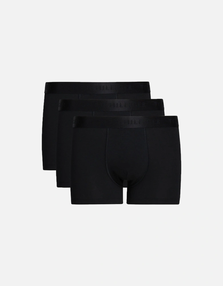 3-Pack Everyday Luxe Boxer Trunks, Black