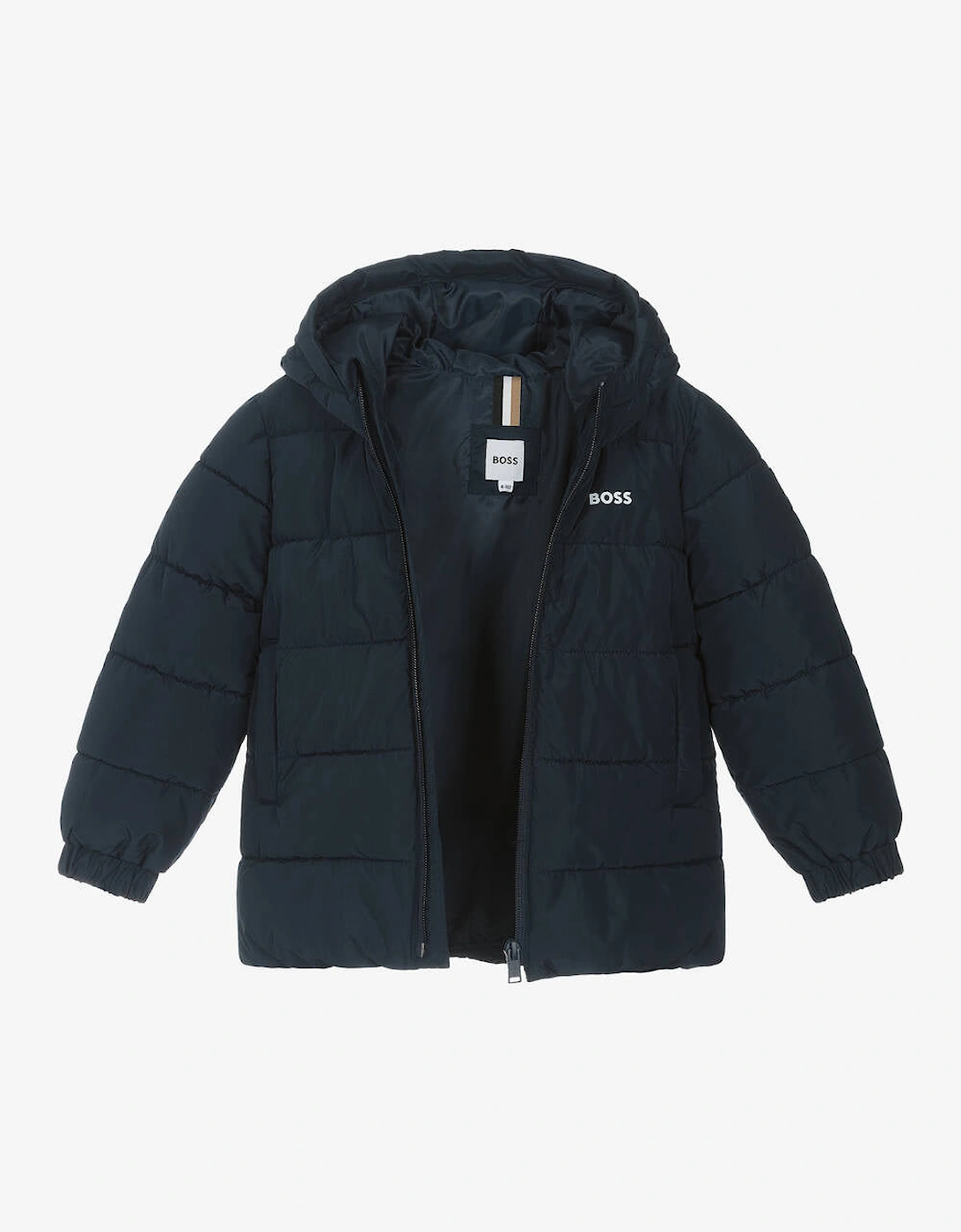 BOSS NAVY PUFFER JACKET J51237