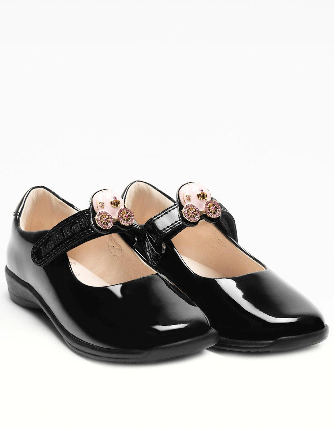 Carrie Removeable Bow Mary Jane School Shoe - Black, 7 of 6