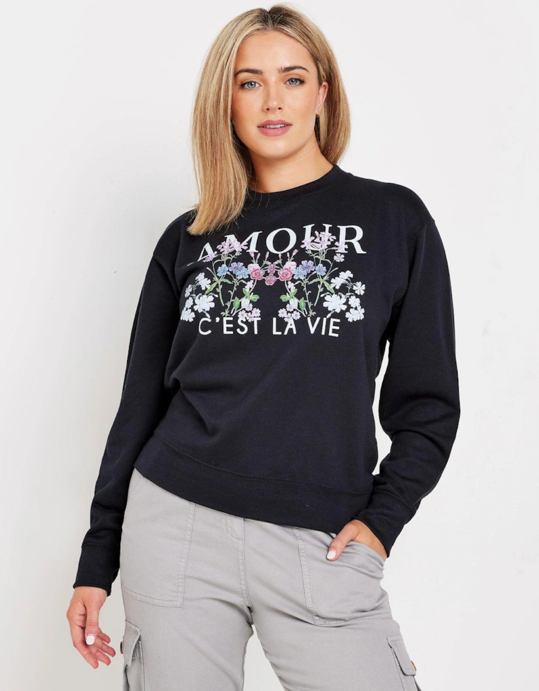 Flower Sweatshirt - Blue