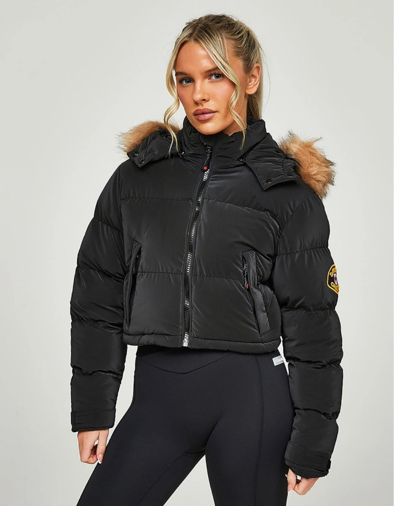 Bellucci 20 Cropped Padded Jacket - Black