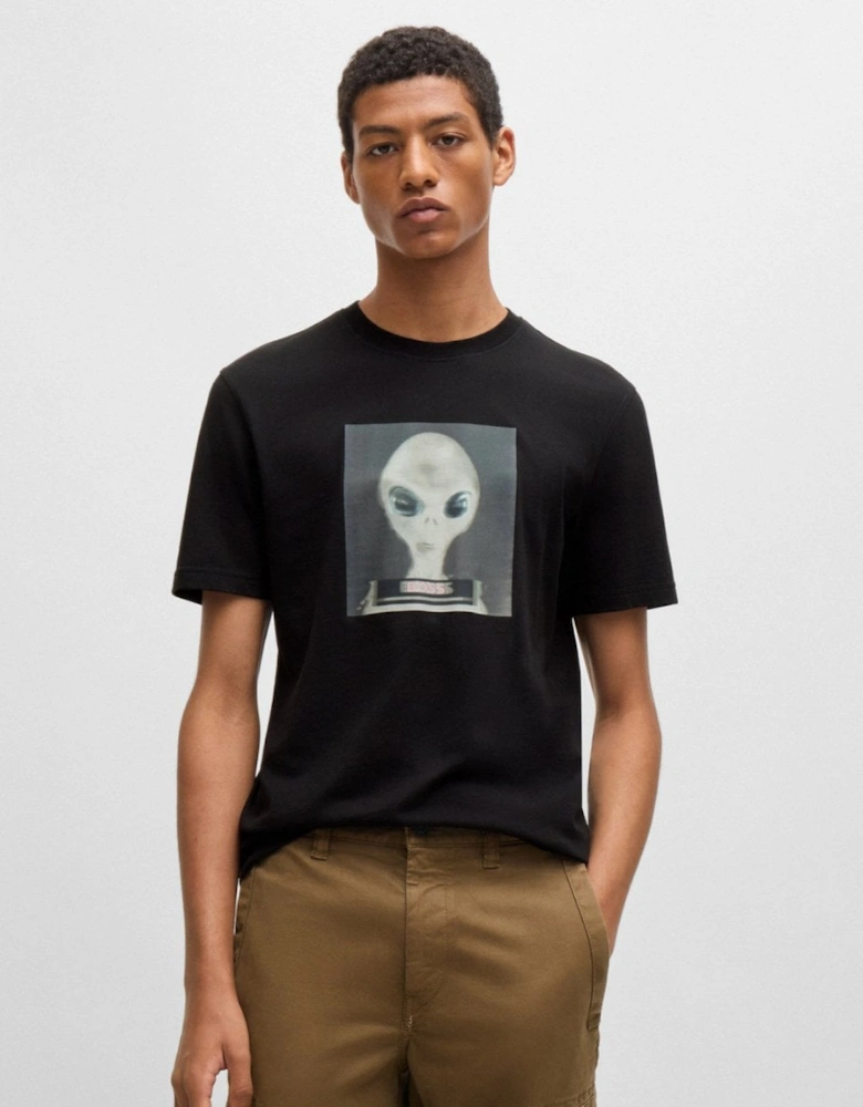 BOSS Orange Tee Alien Mens Graphic Print T-Shirt