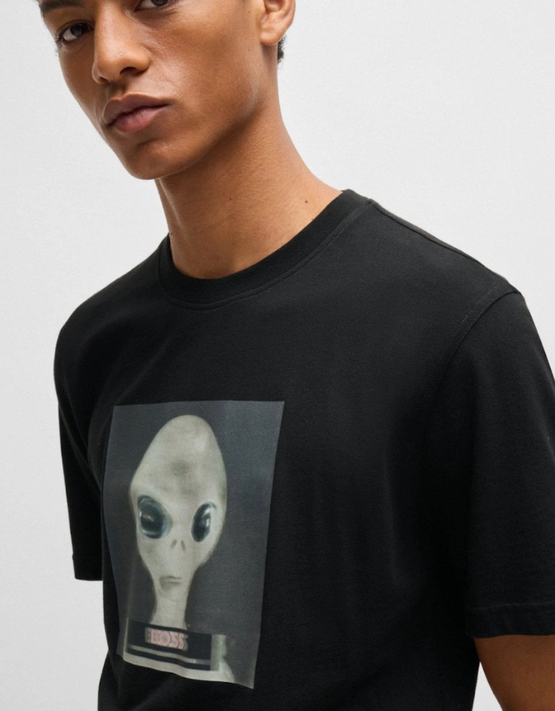 BOSS Orange Tee Alien Mens Graphic Print T-Shirt