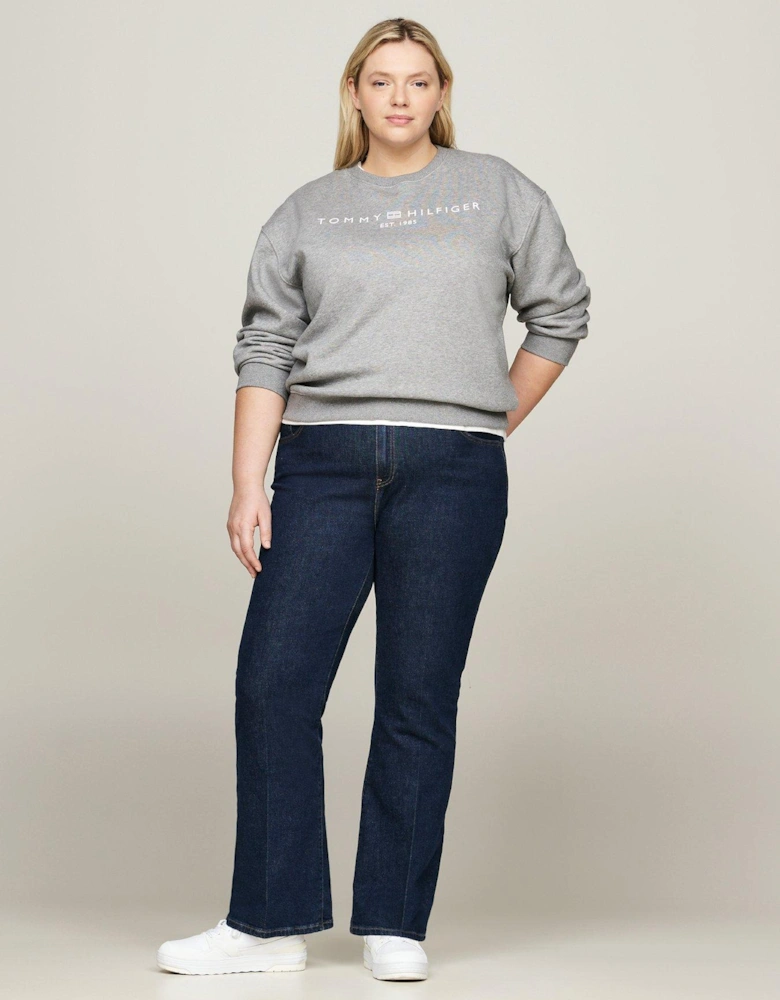 Plus Size Logo Sweatshirt - Grey