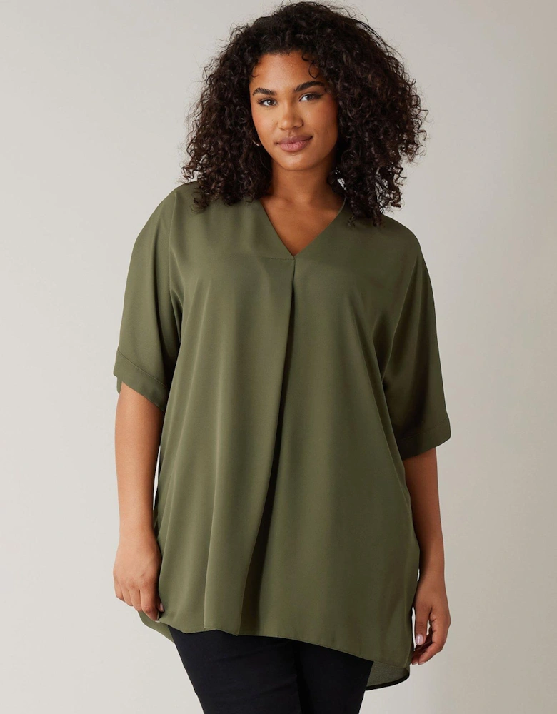 V-neck Blouse - Green