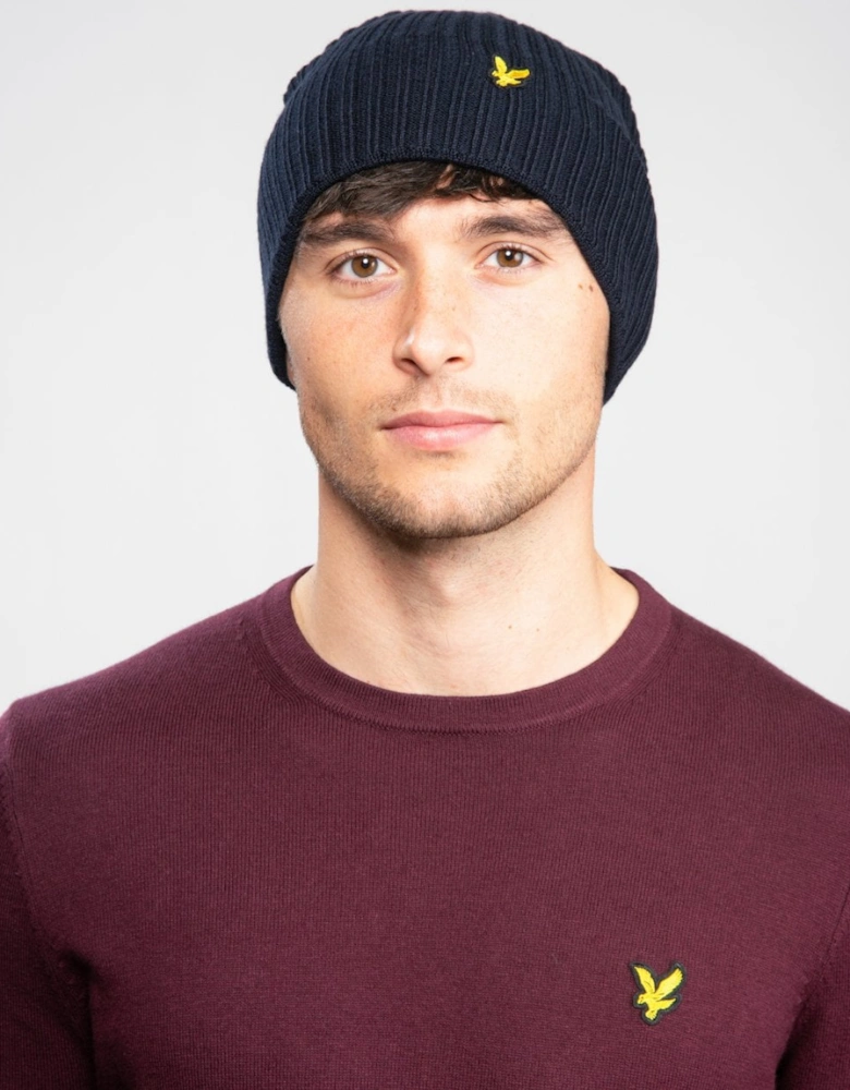 Lyle & Scott Knitted Ribbed Beanie