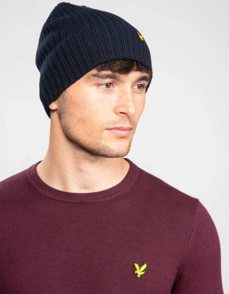 Lyle & Scott Knitted Ribbed Beanie