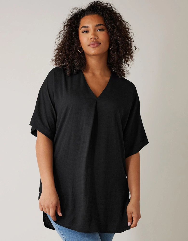 V-neck Blouse - Black