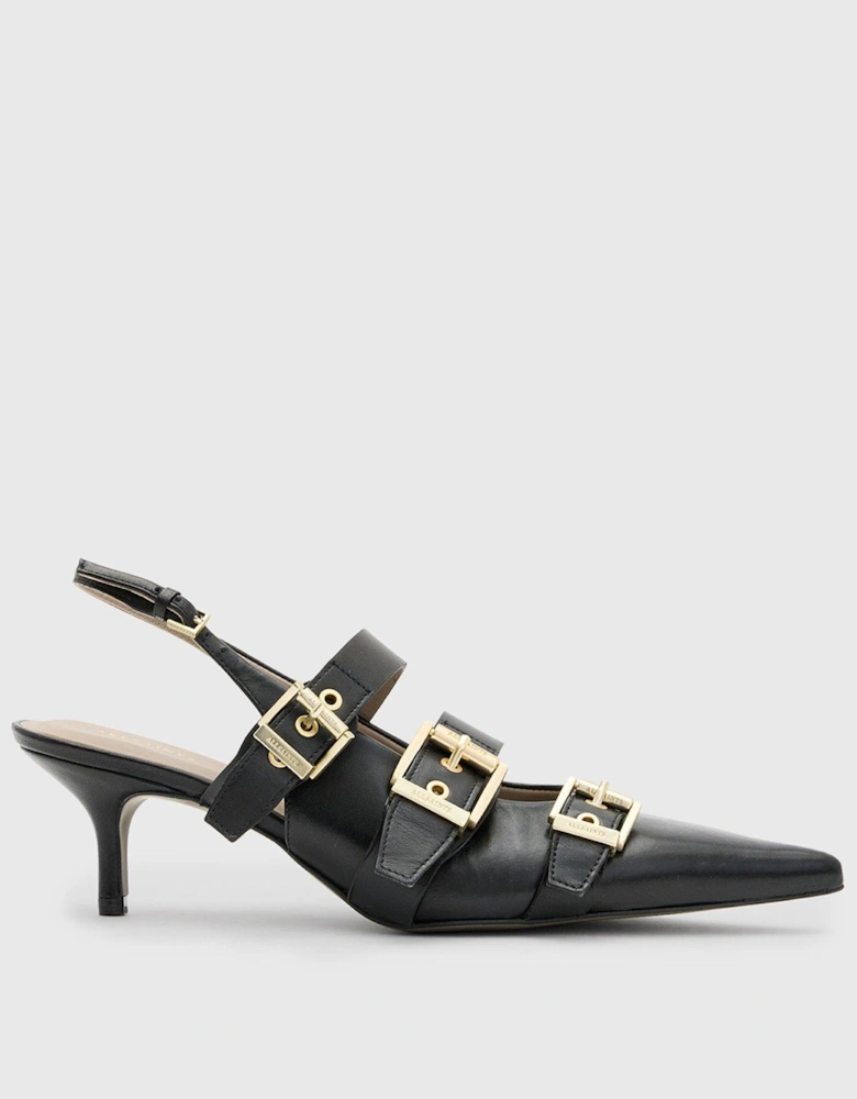 Grace Buckle Heels - Black