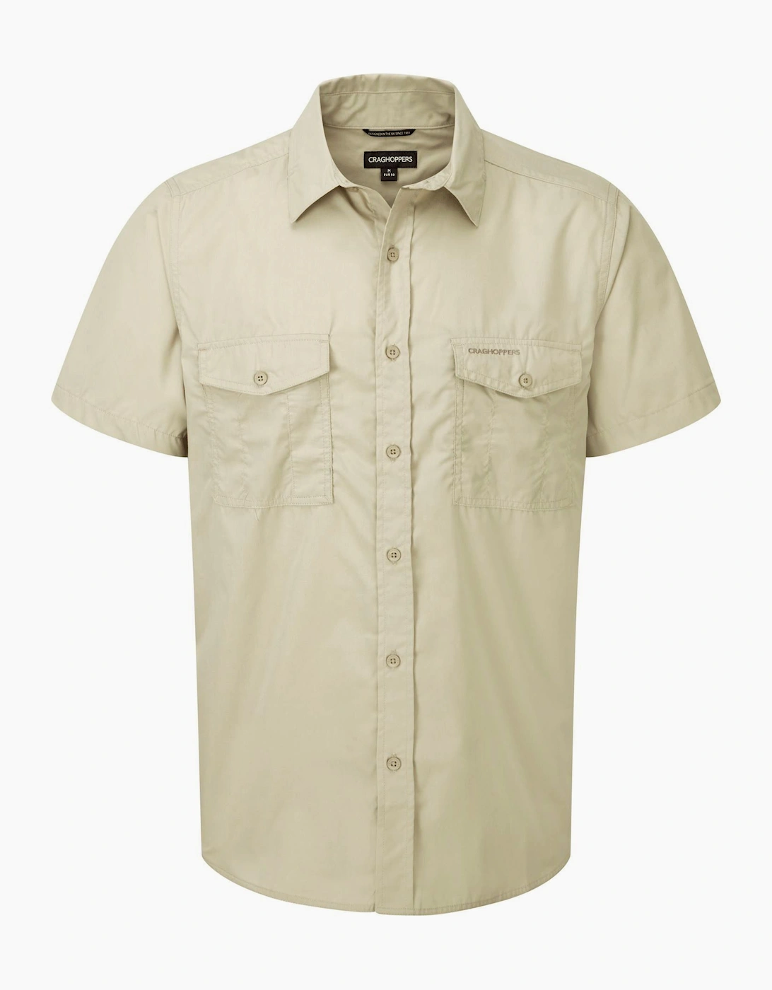 Craghoppers Men's Tan Kiwi Short-Sleeved Shirt - Size: 38/Regular