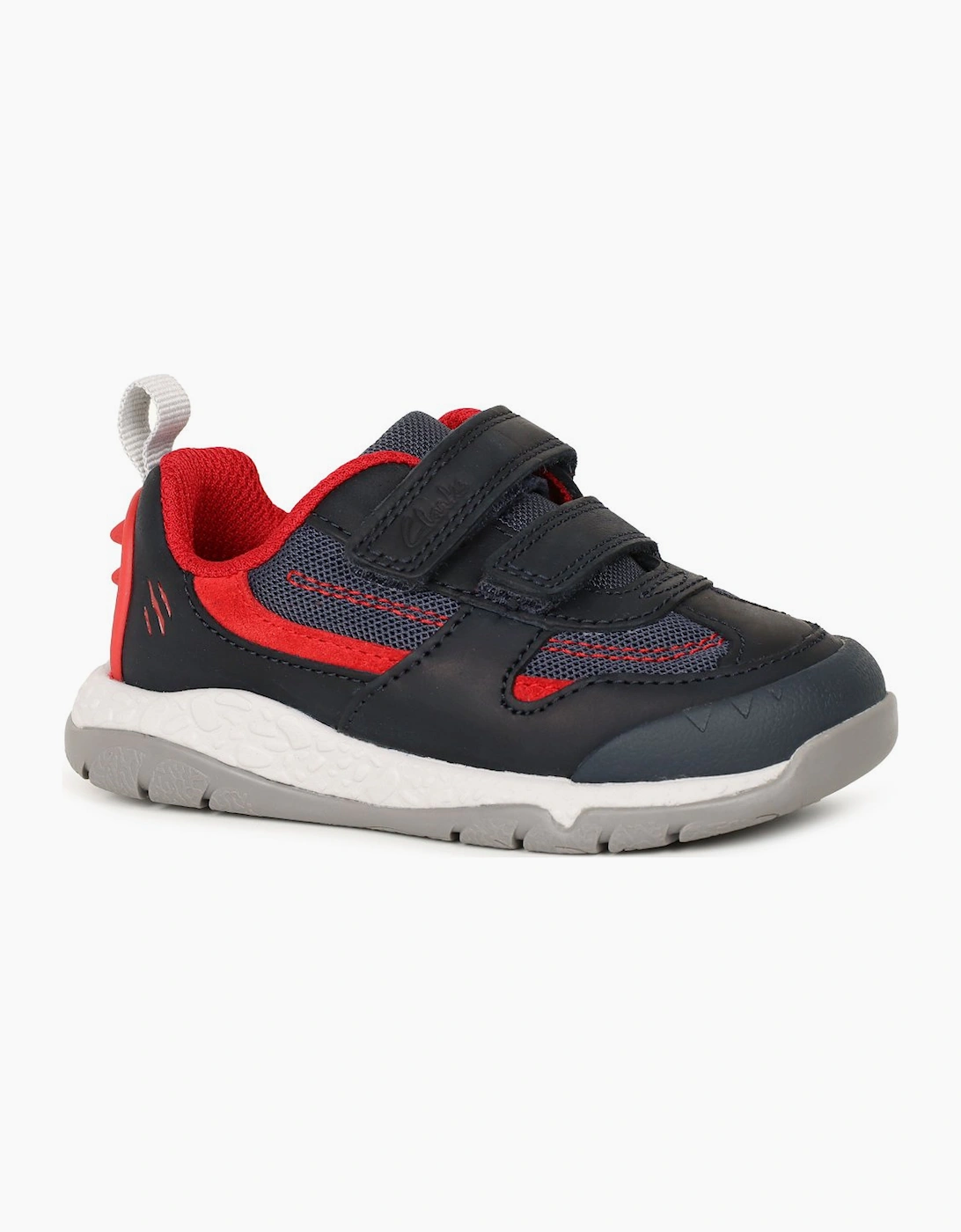 Clarks Boys Navy 'S Steggy Tail T First Shoes  (Wide) 4.5/G Kids