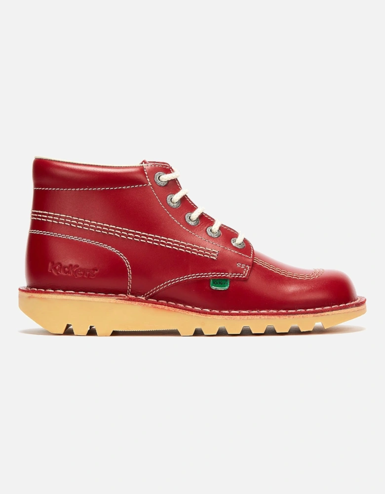 Kick Hi Mens Red Leather Boots