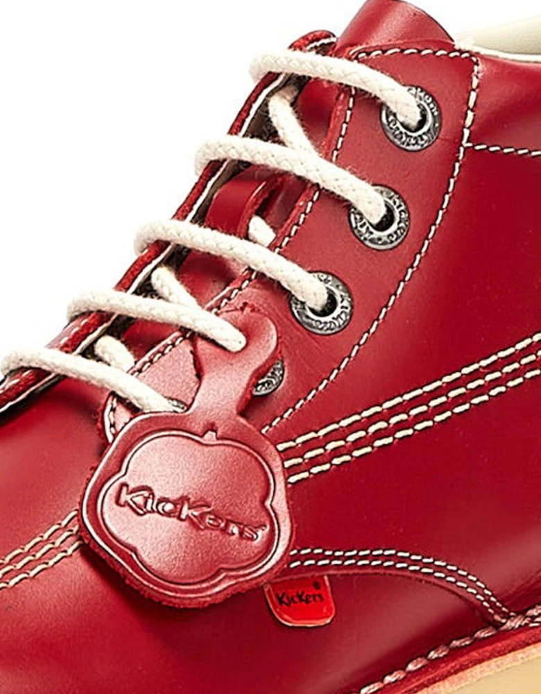 Kick Hi Mens Red Leather Boots