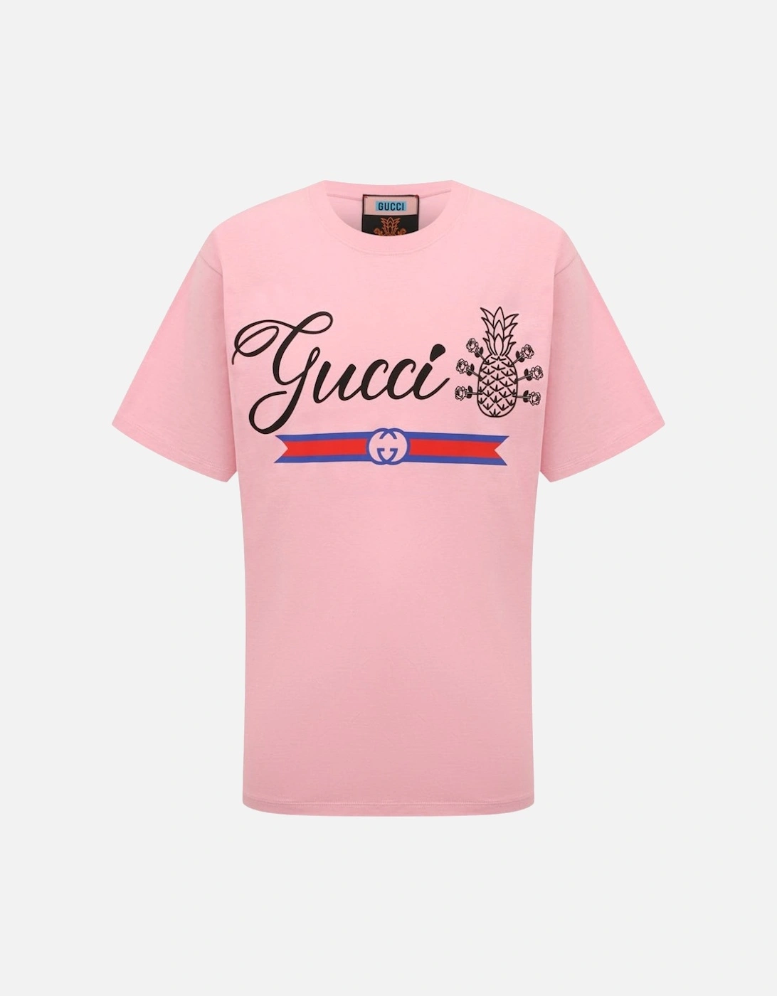 Pineapple Logo Oversized Fit Pink T-Shirt, 2 of 1