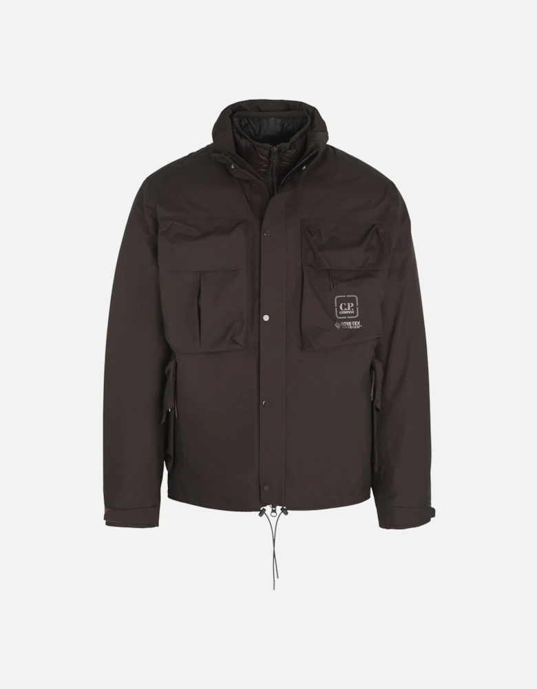 Metropolis Series Gore-Tex 3L Infinium Hooded Jacket Brown