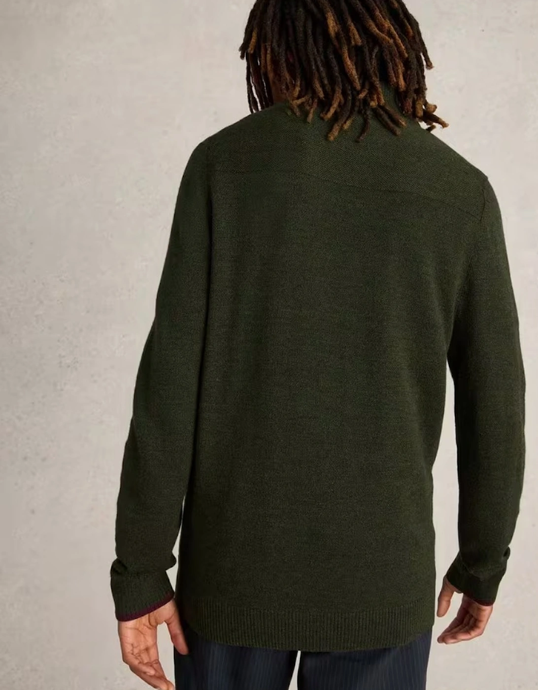 Men's Newport Merino Funnel Jumper Dark Green