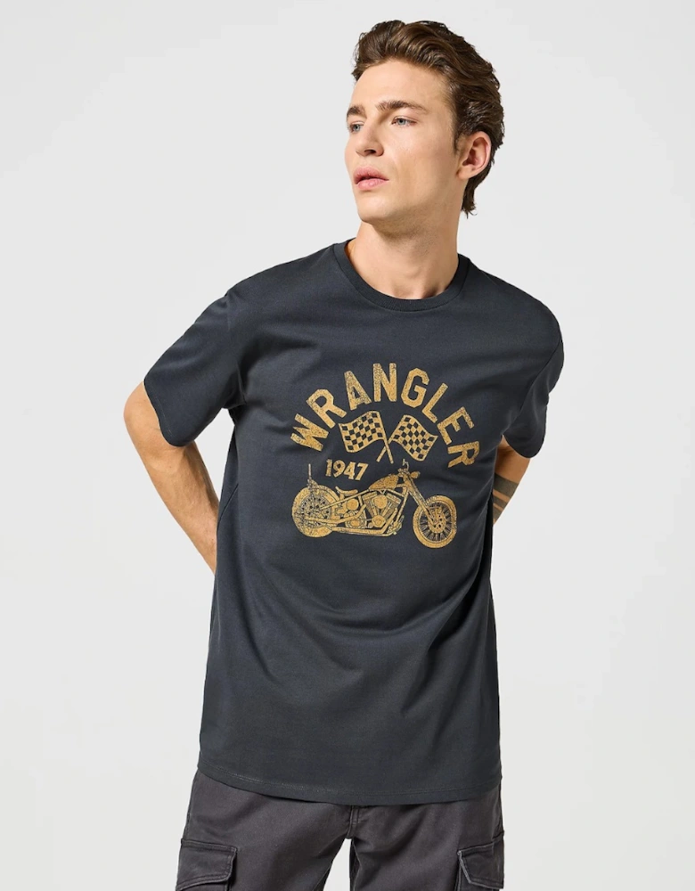 Men's Americana Tee Faded Black