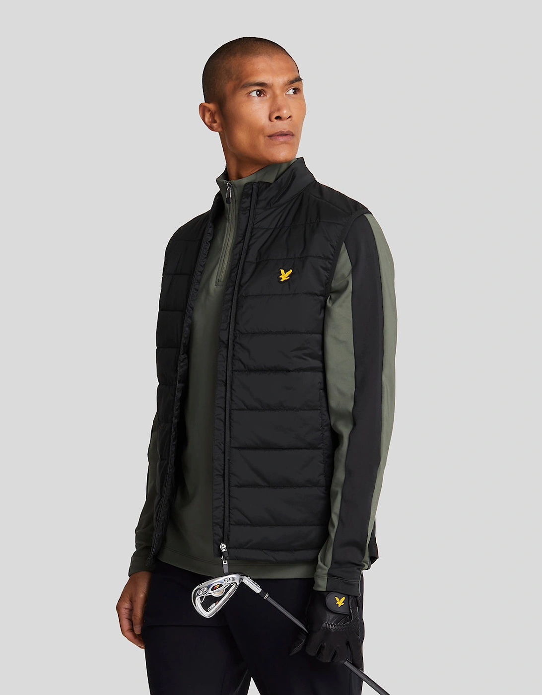 Lyle And Scott Men's Wadded Golf Gilet - Black - Size: 38/Regular