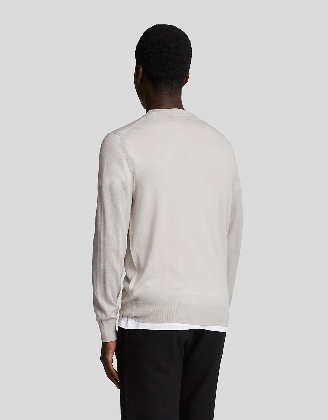 Tonal Eagle Merino Crew Neck Jumper