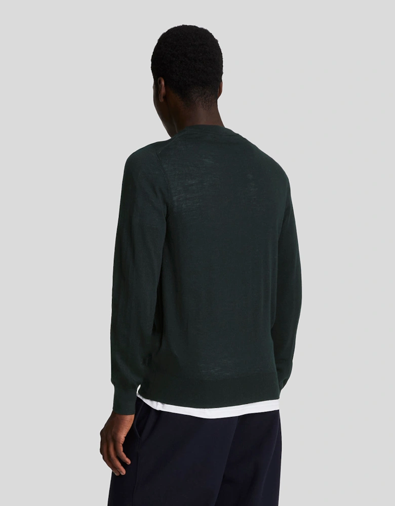 Tonal Eagle Merino Crew Neck Jumper