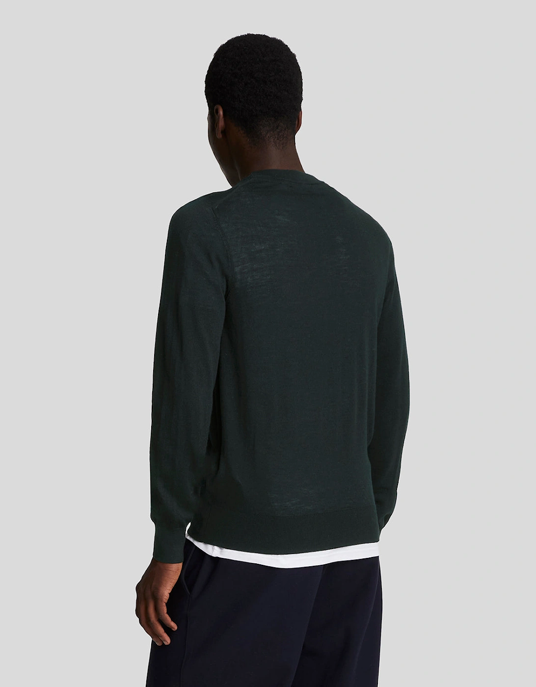 Tonal Eagle Merino Crew Neck Jumper