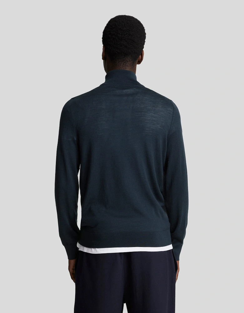 Tonal Eagle Merino 1/4 Zip Jumper