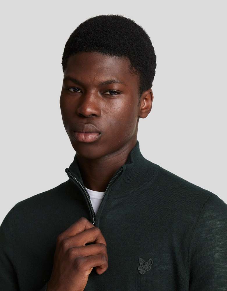 Tonal Eagle Merino 1/4 Zip Jumper