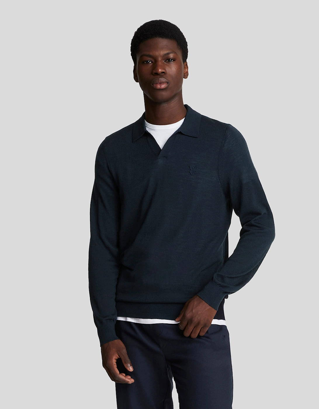 Tonal Eagle Merino Collared Jumper, 6 of 5