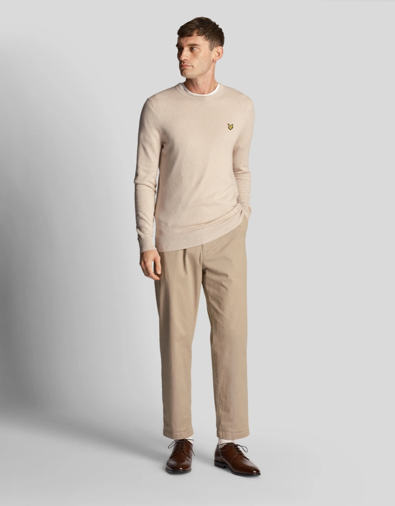 Cotton Merino Crew Neck Jumper