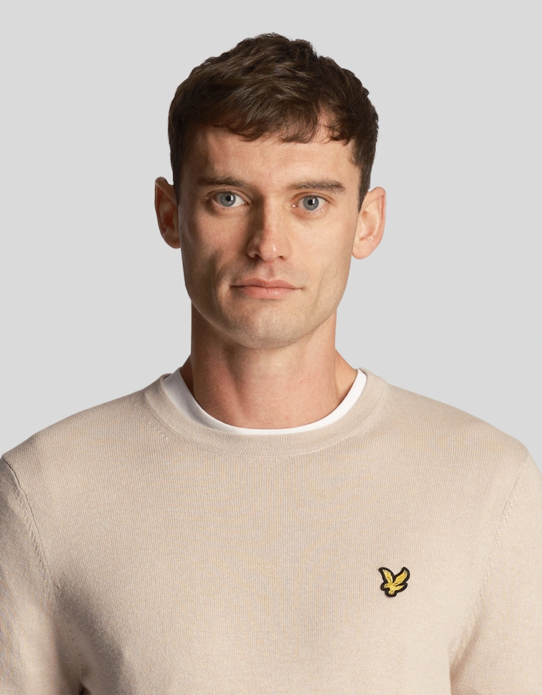 Cotton Merino Crew Neck Jumper